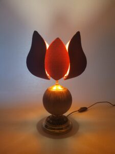 Lampe Lotus 5 Lampe lotus parchemin et soie